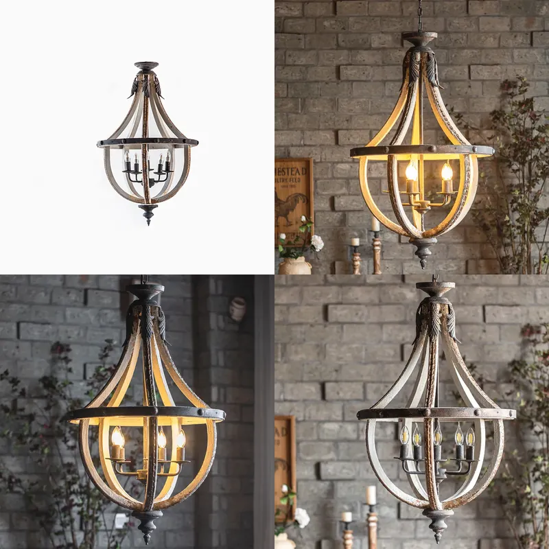 Vintage Photography Lighting - Vintage Wrought Iron Chandelier with Solid