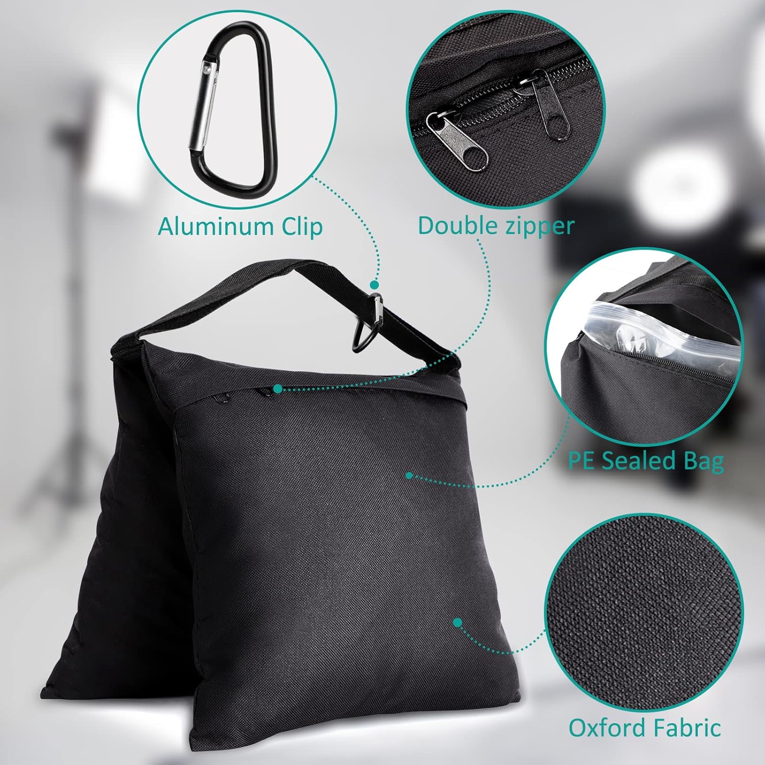 Aimosen 4 Packs Sandbags Weigh - огляд і ціна Photography Lighting Weight Bags