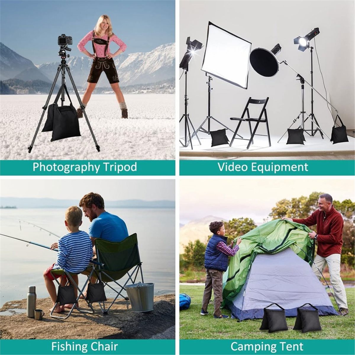 DT75BG 8 Packs Sandbags Weight - огляд і ціна Photography Lighting Weight Bags