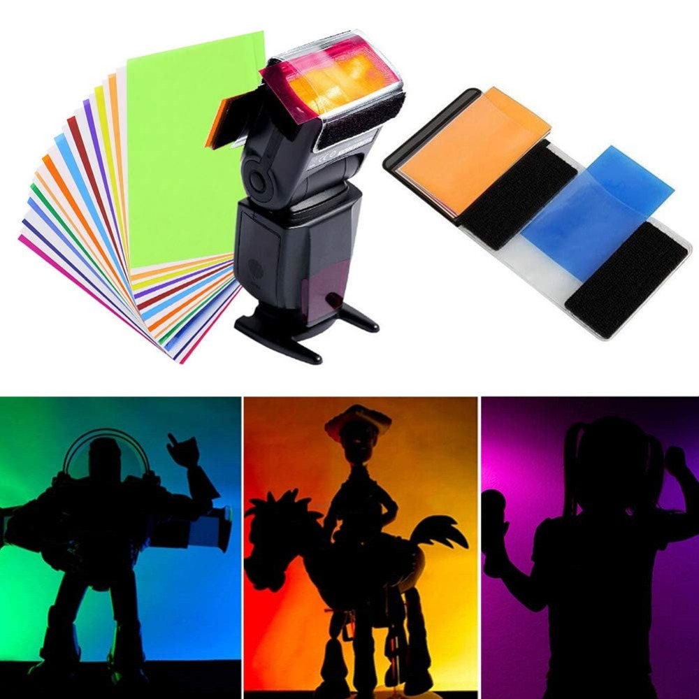 12 Colors Camera Flash Gels Li - огляд і ціна Photography Lighting Kits