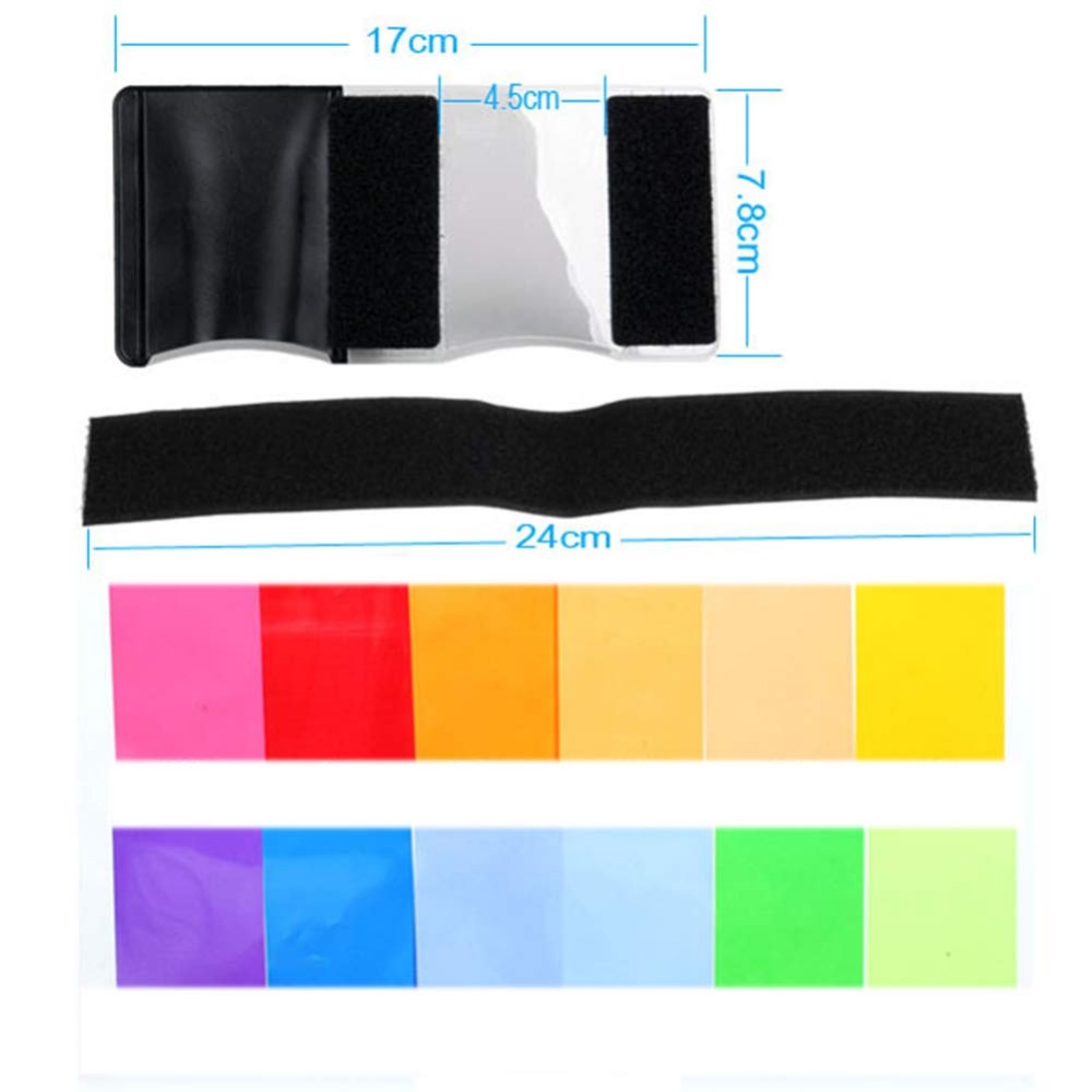 12 Colors Camera Flash Gels Li - огляд і ціна Photography Lighting Kits